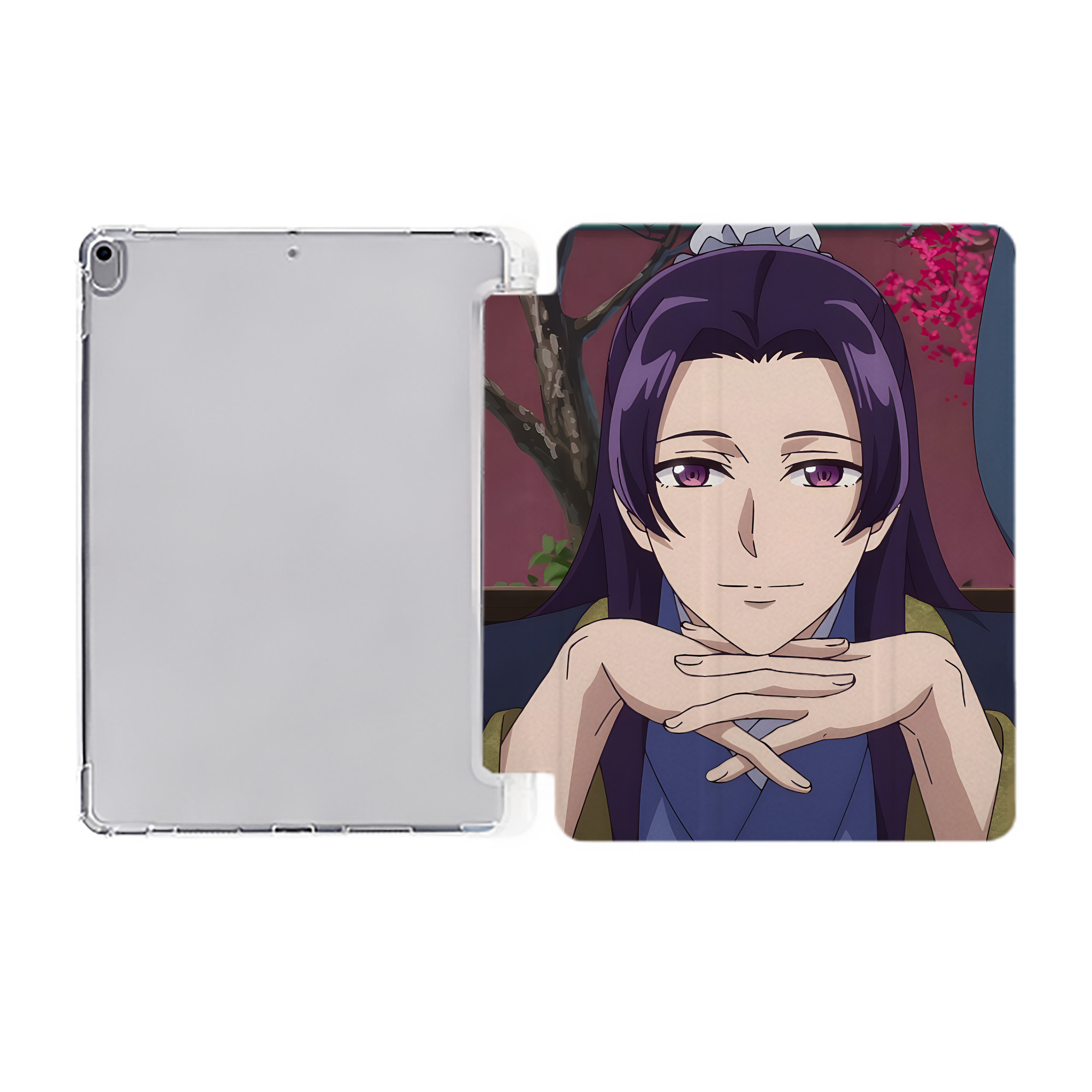 （画像用） 薬屋のひとりごと The Apothecary Diaries IPad ケース ペン収納付き 三つ折りスタンド PUレザー×シリコン 対応機種9.5/10.5/10.9インチ